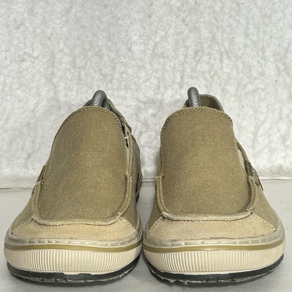 Skechers Merric Mens Sand Canvas Planted Slip On Casual Shoes Sz M 7 W 9.5 - Picture 3 of 11